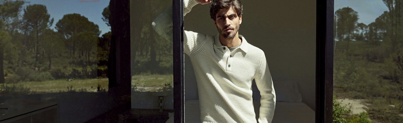 heren polo gebreid