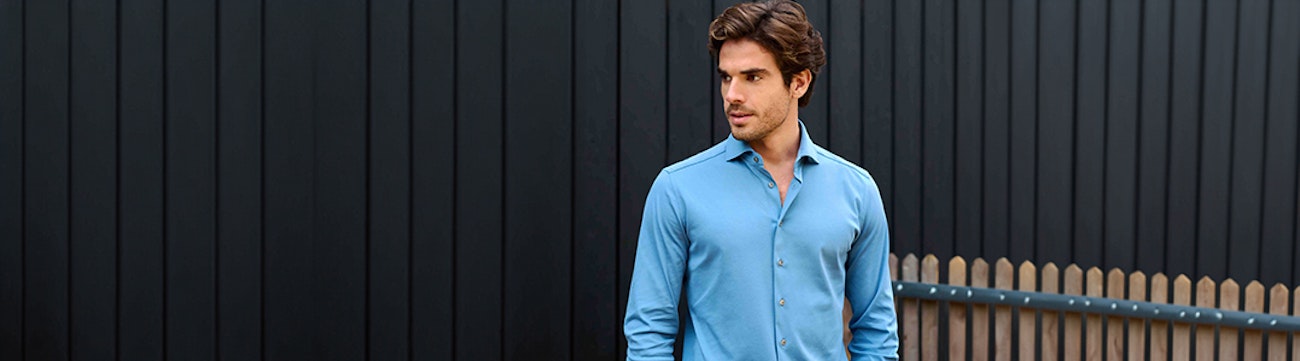 Stretch overhemd heren Thomas Maine